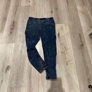 PINK Victoria's Secret Black Acid Wash Yoga Jeggings